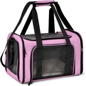 PETWEGO Portable Cat Dog Carrier (Pink)