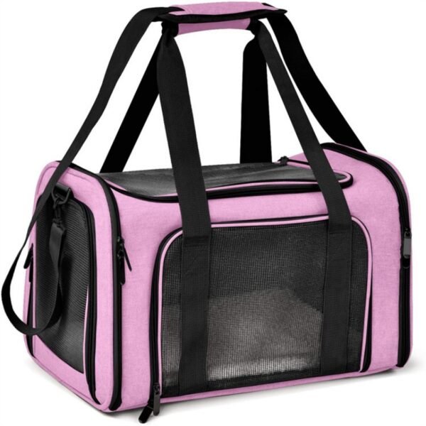 PETWEGO Portable Cat Dog Carrier (Pink)