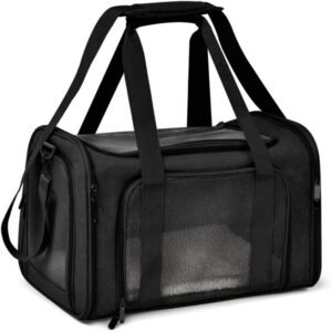 PETWEGO Portable Cat Dog Carrier (Black)