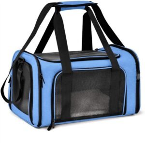 PETWEGO Portable Cat Dog Carrier (Blue)