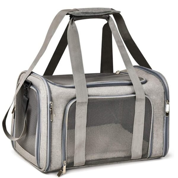 PETWEGO Portable Cat Dog Carrier (Grey)