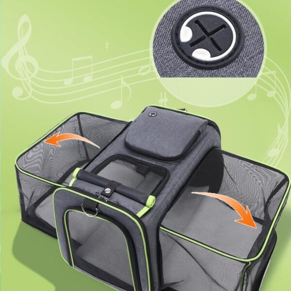 PETWEGO Expandable Cat Dog Soft Carrier (Orange) - 图片 3