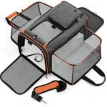 PETWEGO Expandable Cat Dog Soft Carrier (Orange)