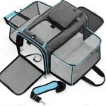 PETWEGO Expandable Cat Dog Soft Carrier (Blue)