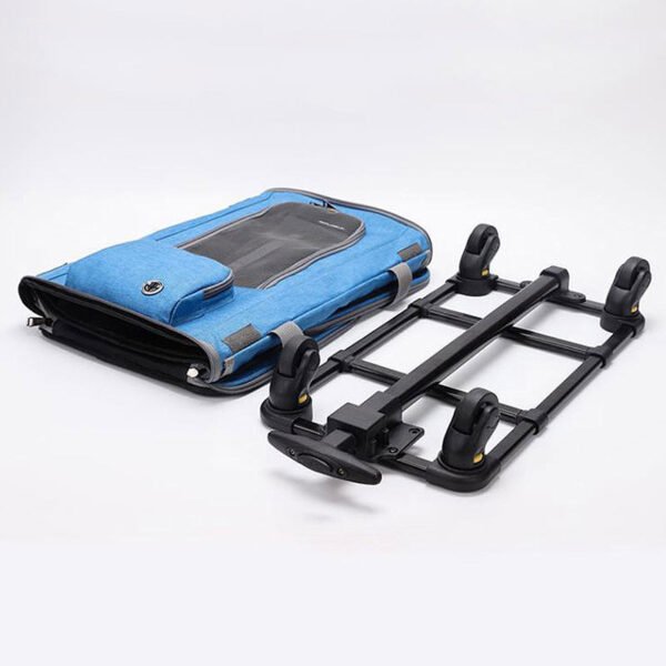 PETWEGO Pet cat dog carrier with wheel (blue) - 图片 3
