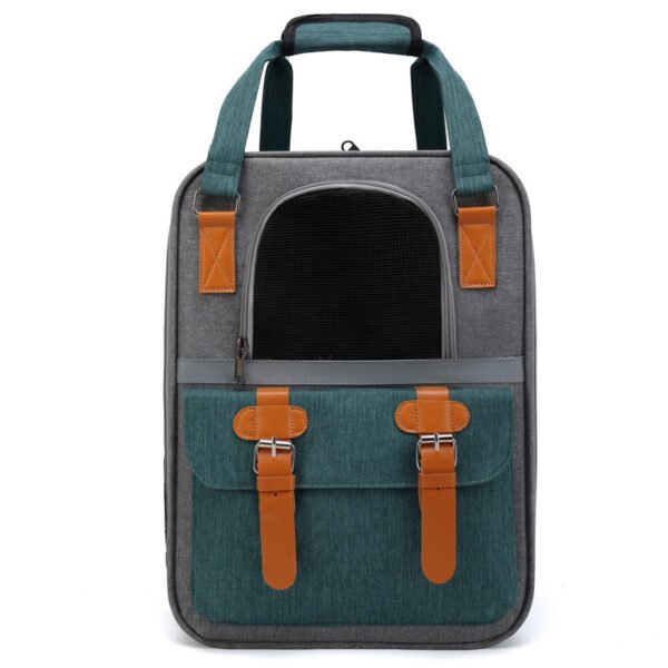 PETWEGO Pet cat dog backpack up to 15 lbs (Green) - 图片 4